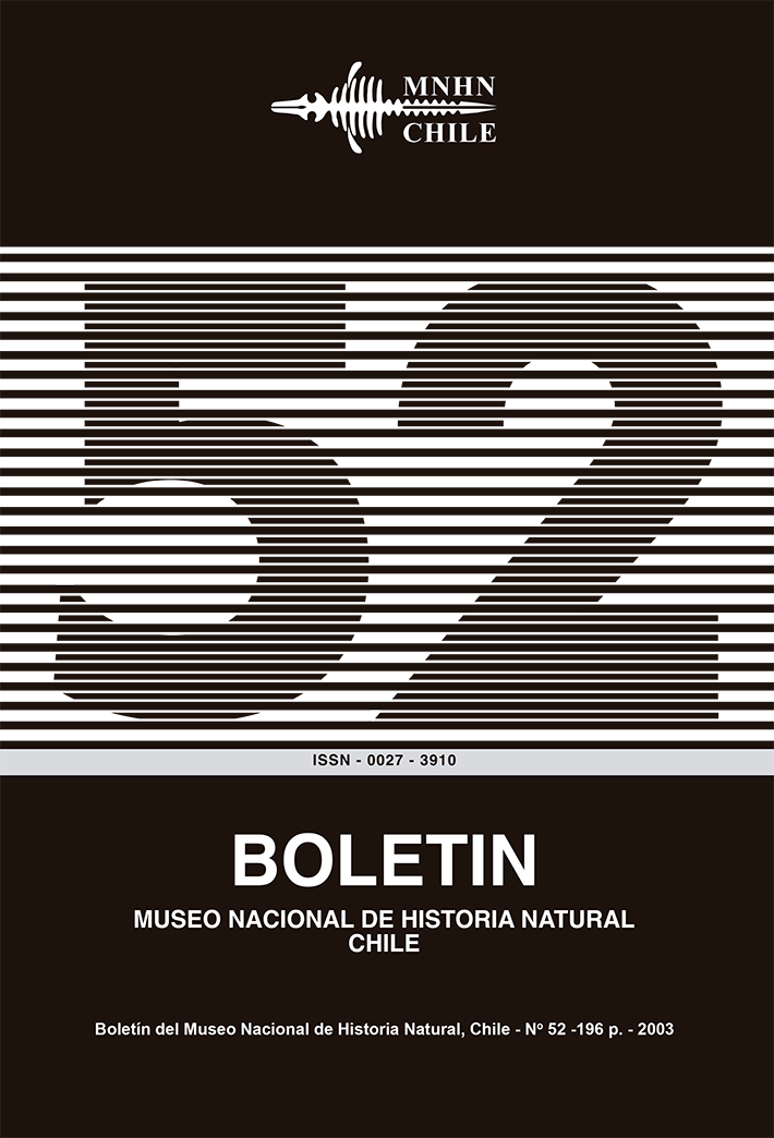 					Ver Vol. 52 (2003): Boletín Museo Nacional de Historia Natural
				