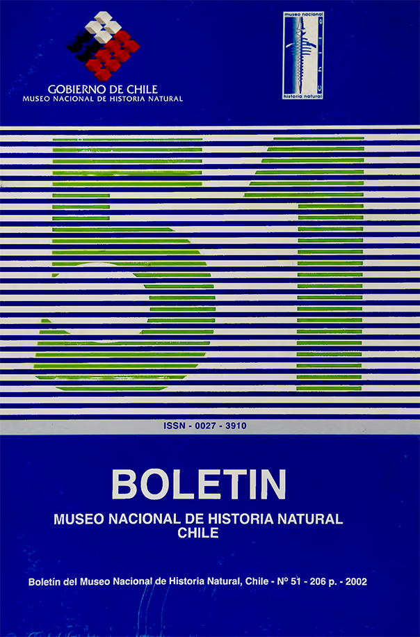 					Ver Vol. 51 (2002): Boletín Museo Nacional de Historia Natural
				