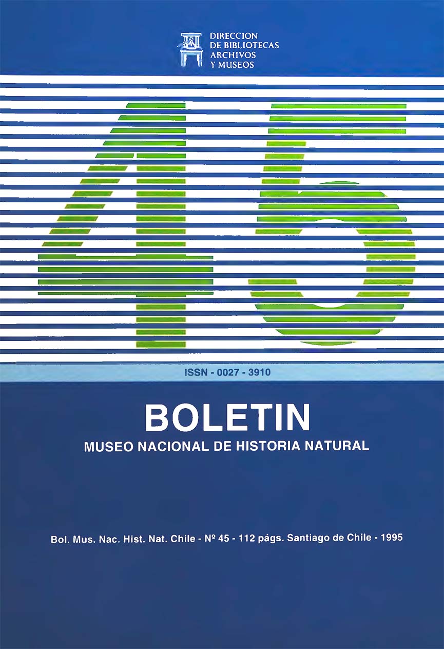 					Ver Vol. 45 (1995): Boletín Museo Nacional de Historia Natural
				