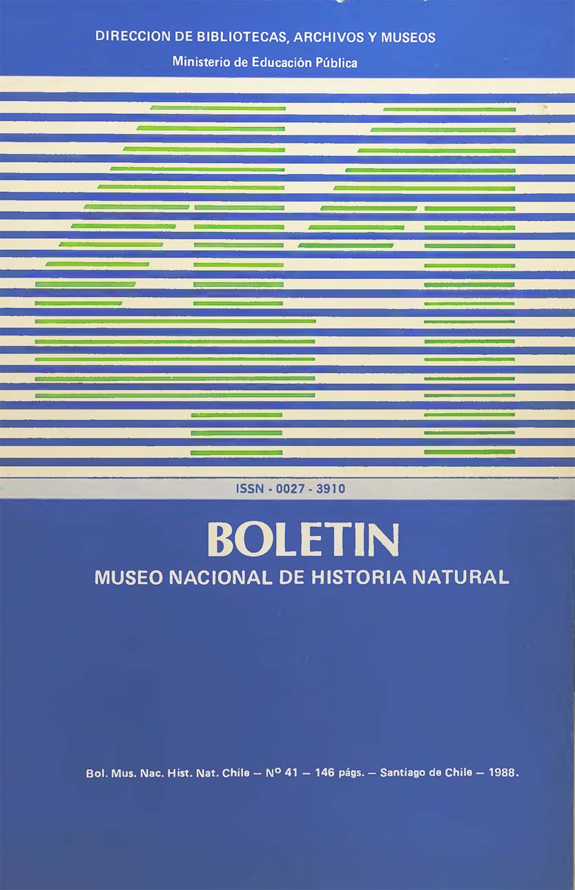 					Ver Vol. 41 (1988): Boletín Museo Nacional de Historia Natural
				