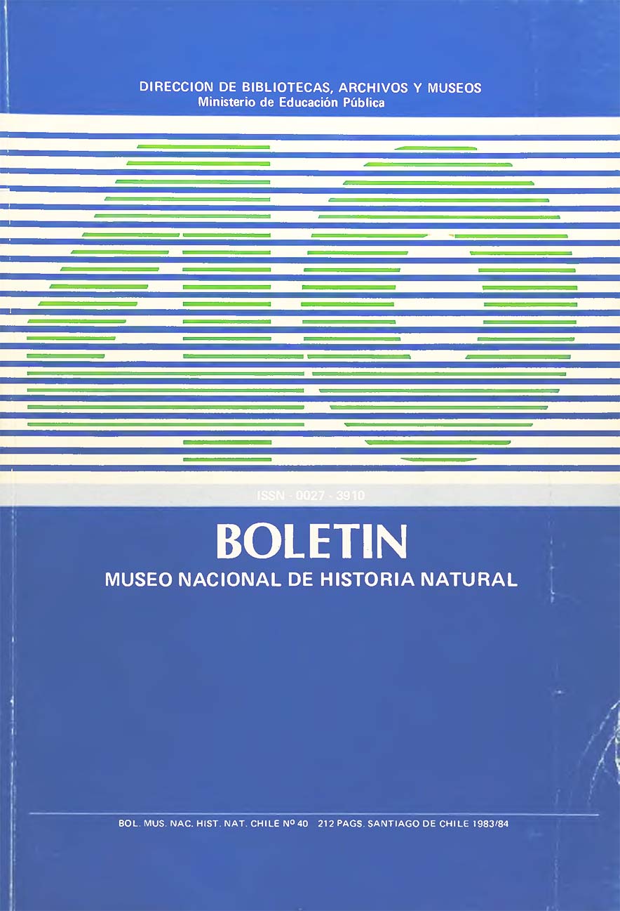 					Ver Vol. 40 (1984): Boletín Museo Nacional de Historia Natural (1983-1984)
				
